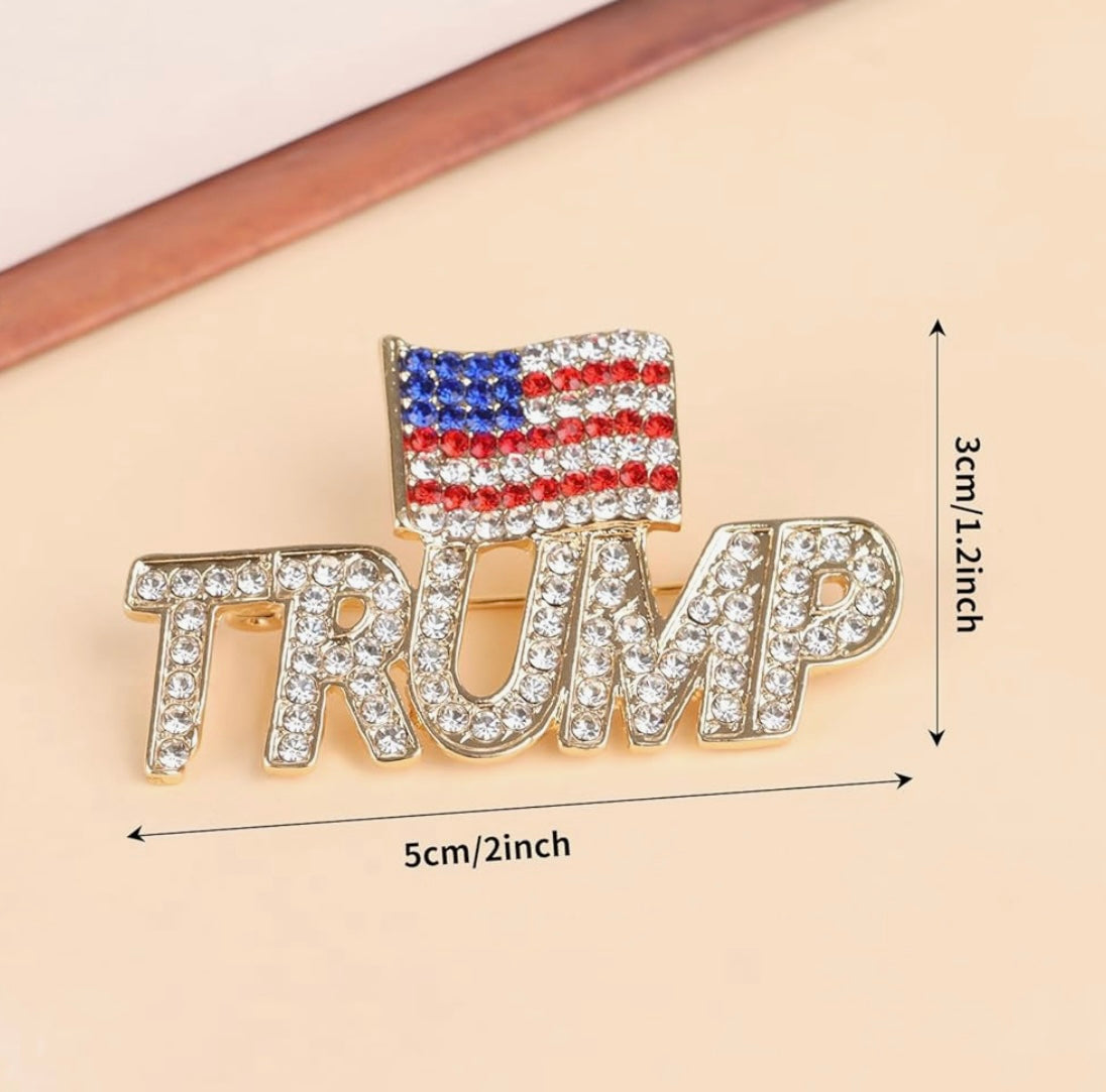 Trump Jeweled Pin