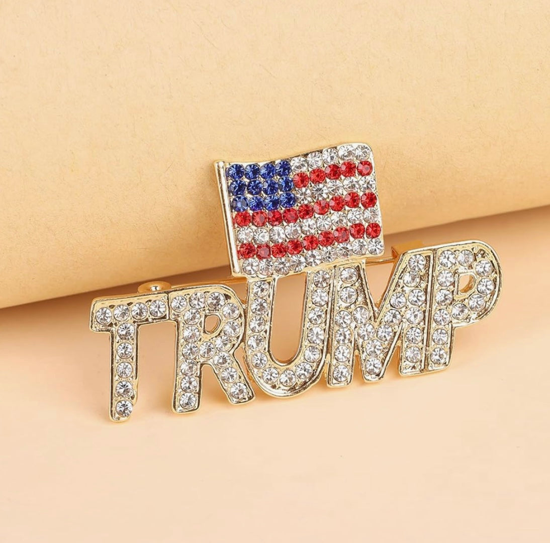 Trump Jeweled Pin