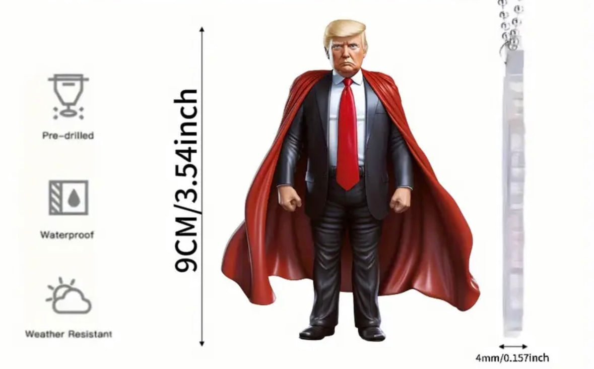 Trump 2D Acrylic Pendant - with Cape